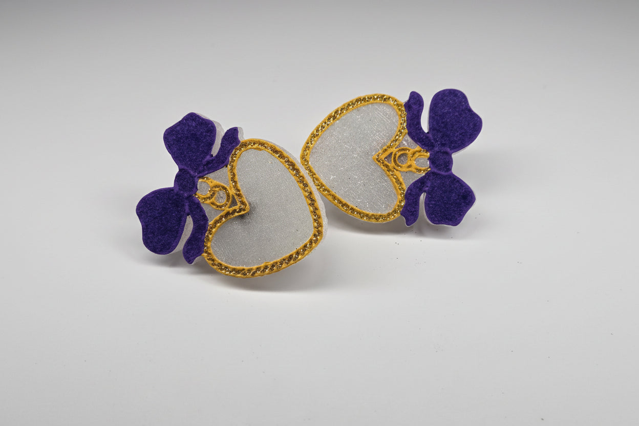 Heart Bow Charm Vent Clips