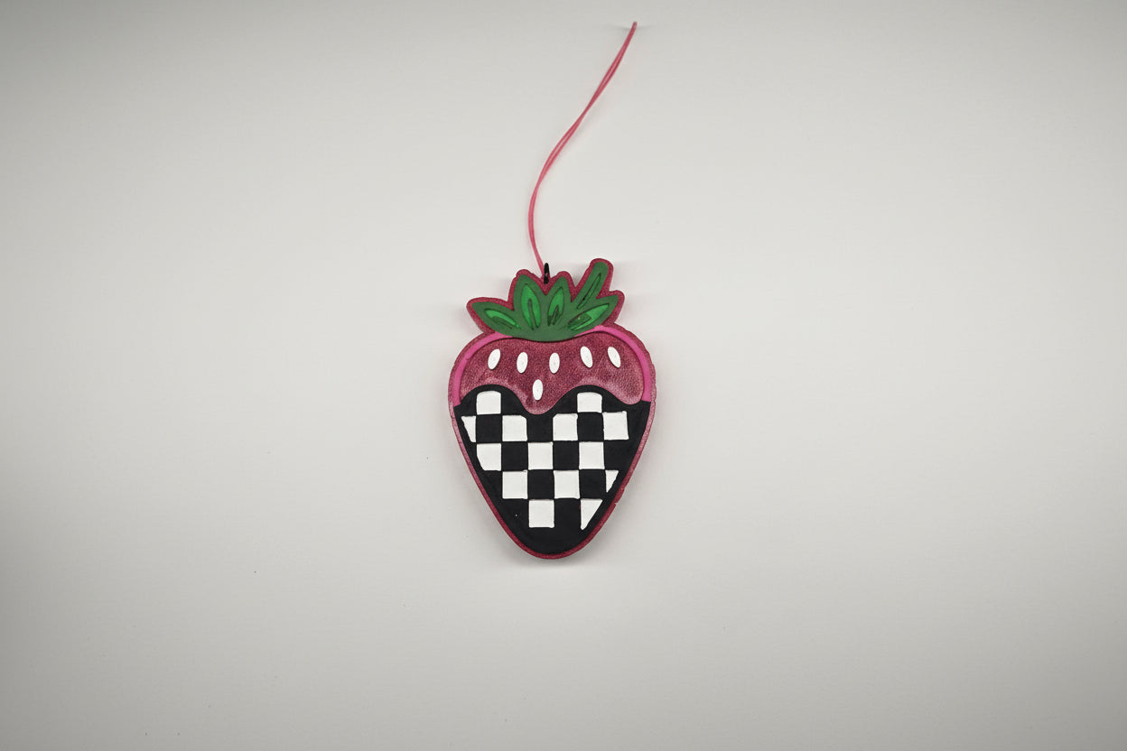 Checkered Strawberry Freshie